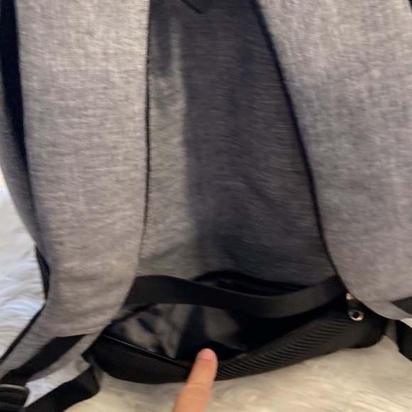 Bruno Cavalli Backpack large color gray and black long 19”wide 16” - Picture 5 of 16